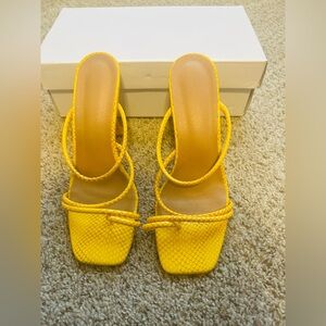 Yellow Strappy Women's Sandals